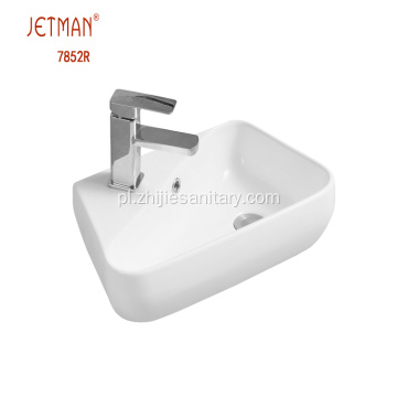wyposażenie łazienki Ceramiczna prostokątna umywalka